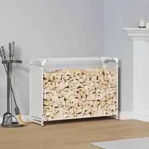 Дровник VidaXL модель 864204, холоднокатаная сталь для хранения дров 90x28x65 см