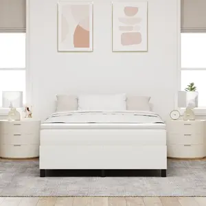Bed frame VidaXL model 3337419 cream wood finish for 160 x 200 cm mattress