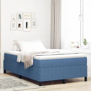 Каркас кровати VidaXL модель 42006965 Синяя ткань 120 x 200 x 35 см