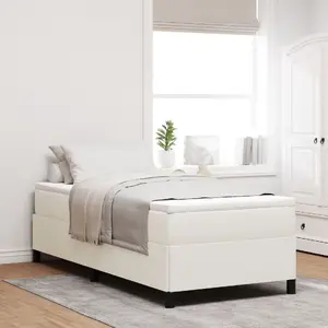 Каркас кровати VidaXL модель 42006939 кремовый деревянный платформа для матраса 80 x 200 см