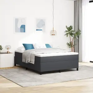 Каркас кровати VidaXL Lite дерево тёмно‑серый 140 x 190 см