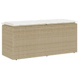Āra sols VidaXL 4104149 — rotangpalmas sēdeklis, tērauda rāmis, platums 1100 mm, slodze 110 kg, krēmkrāsa