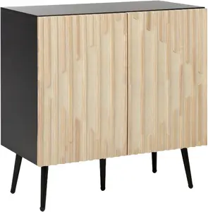 Cabinet two-door Beliani DALCROSS — light wood finish, indoor storage cabinet