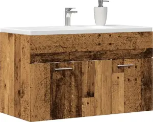 Тумба под умывальник VidaXL модель 856211 из старой древесины для раковины, 80×38,5×46 см