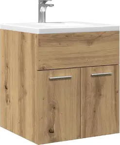 Тумба под раковину VidaXL модель 856206 в отделке Artisan Oak для установки под умывальник