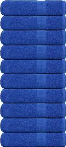 Towel set VidaXL hand towels 10 pcs blue 50x100 cm 100% cotton