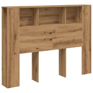 Изголовье и изножье VidaXL 856881, дуб (Oak), дерево, ширина 1400 мм, высота изголовья 102,5 см, глубина 185 мм