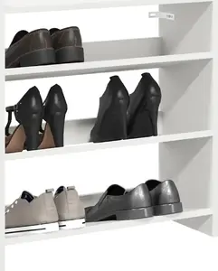 Shoe Rack VidaXL model 859887, white, particleboard, for organizing footwear