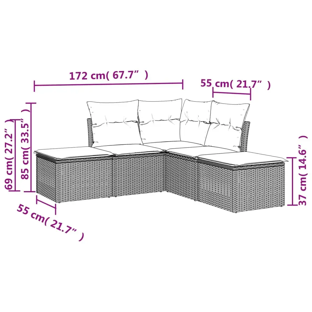 VidaXL 3217733 — 6 предметов уличной мебели Photo 3