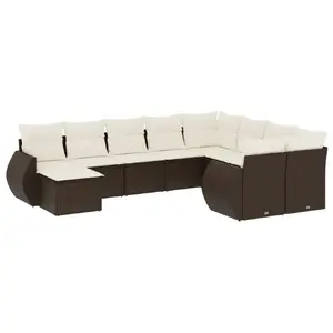 Набор уличной мебели VidaXL 3254200, 10 предметов для сада и зоны отдыха