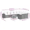 VidaXL 3223052 уличный комплект мебели, 10 предметов Photo 8