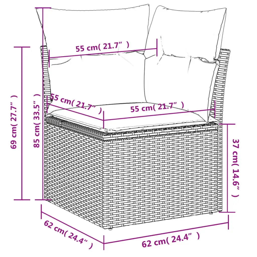 VidaXL 3223052 уличный комплект мебели, 10 предметов Photo 10