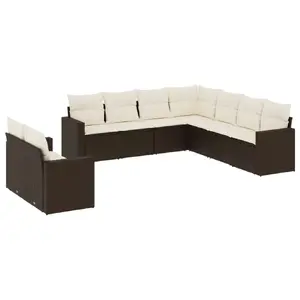 Садовая скамья VidaXL 3251500 — ротанг с закалённым стеклом, 550×550×370 мм, нагрузка 110 кг