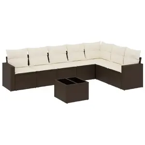 Āra sols VidaXL 3251400, salmu rotangs ar rūdītu stiklu, krēma, 550×550×370 mm, max slodze 110 kg