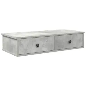 Shelf VidaXL 859953, wood, grey, 800×310×170 mm, max load 60 kg