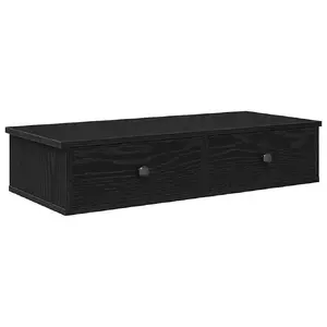 Полка VidaXL 859951 — Дерево, черная, 800×310×170 мм, нагрузка до 60 кг