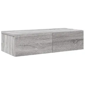 Полка VidaXL 859973 — Дерево, серый, 600×265×150 мм, нагрузка до 60 кг