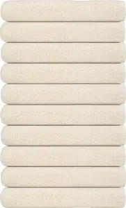 Towel set VidaXL 10 pcs cream, 100x200 cm, 360 g/m², 100% cotton