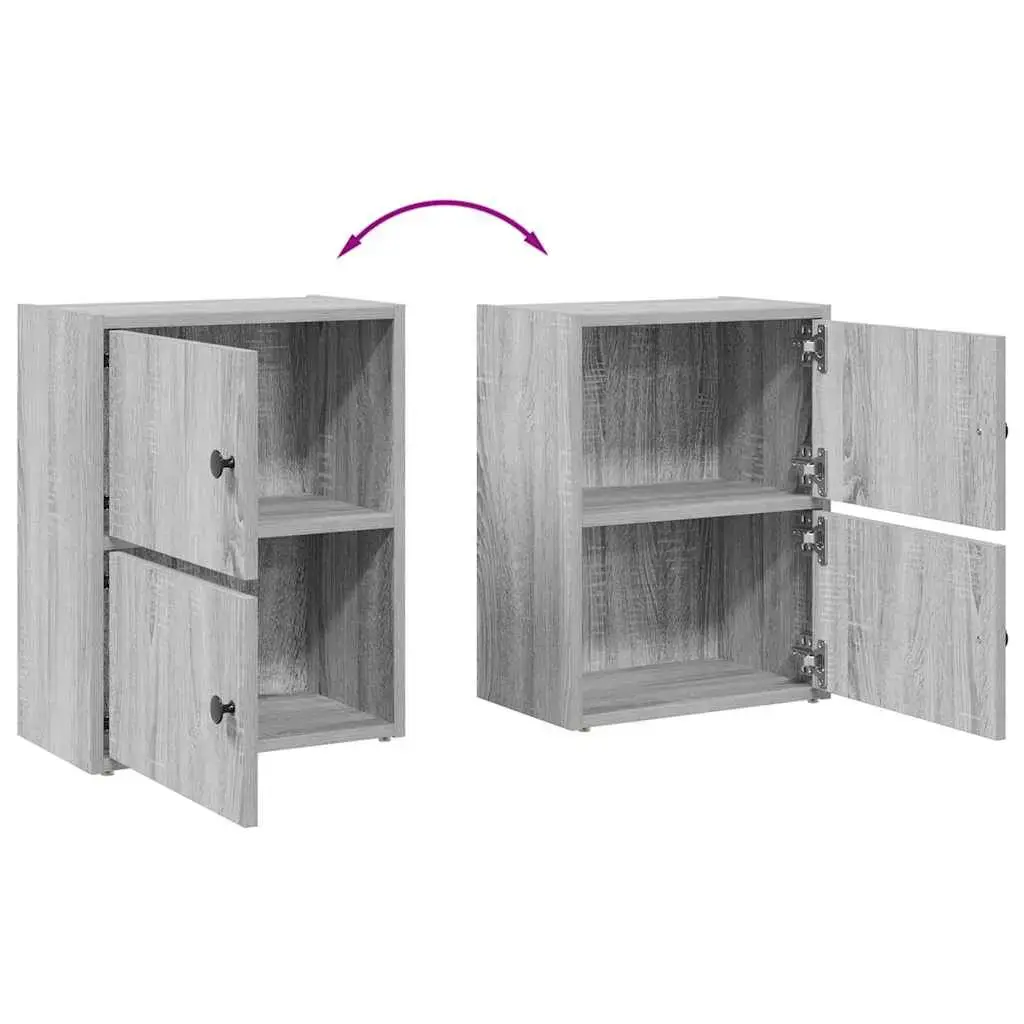 Bookcase VidaXL 860360 – wood, grey-oak, 400×240×520 mm Photo 8