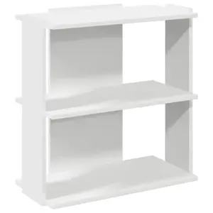 Bookcase VidaXL 860247, white wooden frame and shelves, 600×300×600 mm