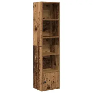 Bookcase VidaXL 860353, natural wood frame and shelves, 310×240×1270 mm