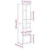 Bookcase VidaXL 860353 natural wood 310×240×1270 mm Photo 10