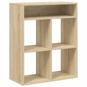Книжный шкаф VidaXL 860294, цвет дуб, каркас и полки из древесины, 660×310×800 мм