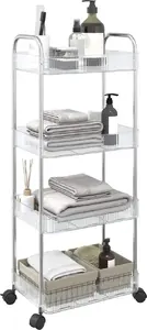 Storage trolley VidaXL 4-tier model 4012379 — 4 shelves, indoor utility cart