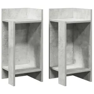 Coffee/side/end table VidaXL 858549 — Grey tabletop, 270×255×600 mm, pack of 2