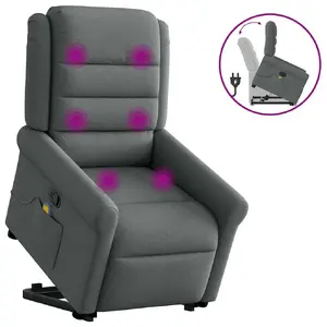 Кресло акцентное VidaXL 3303325 — тканевая обивка серого цвета, наполнитель из пены, Ш73×Г91,5×В102,5 см