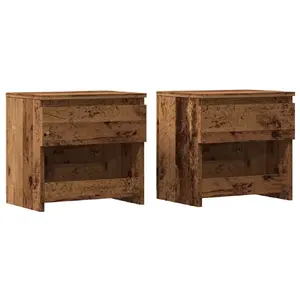Тумба VidaXL 856407 деревянная прикроватная 40×30×39 см, набор 2 шт.