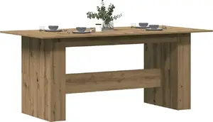 Обеденный стол VidaXL модель 855845, отделка Artisan Oak, столешница 180x90 см, высота 76 см