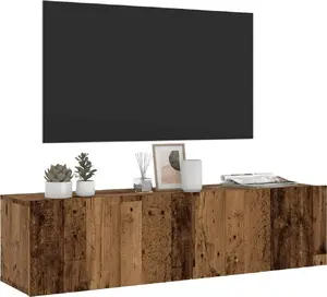 Настенная тумба под телевизор VidaXL модель 856020 из старой древесины, 120x30x30 см