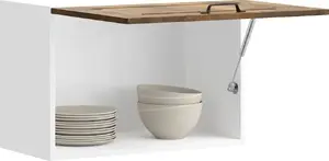 Sienas virtuves skapis VidaXL Kalmar dūmainā ozola apdarē, modelis 853602