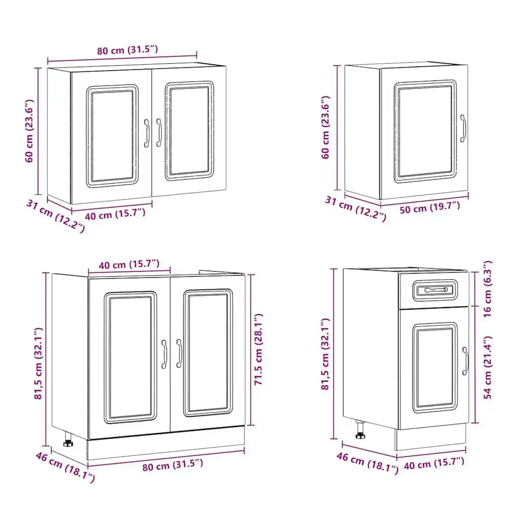 Kitchen/dining storage cabinet VidaXL 3314769 Photo 9