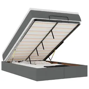 Gulta VidaXL 3311100 — vienvietīga gultas rāmis 1200×2030 mm, augstums 235 mm, maksimālā slodze 280 kg
