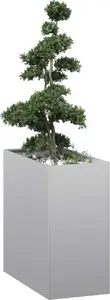 Planter pot VidaXL model 860778 galvanized steel 40×80×80 cm