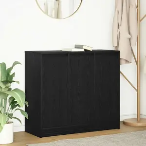 Комод VidaXL 861626 Черный Дуб 85x34x76 см Клееное Дерево