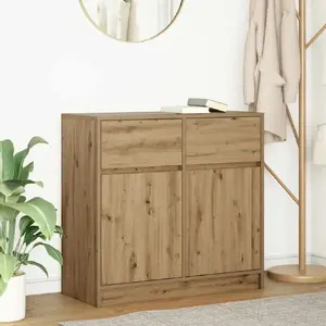 Комод VidaXL Artisan Oak с ящиком — клееное дерево, модель 861543