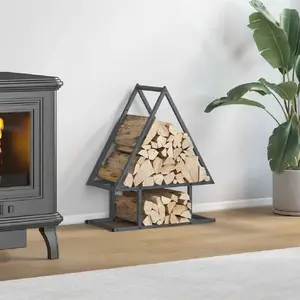 Firewood Rack VidaXL model 864313, anthracite, for storing logs