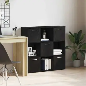 Книжная полка VidaXL модель 862503, отделка «чёрный дуб», 4 полки