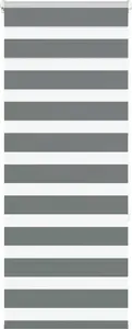 Roller zebra blind VidaXL model 4014122 dark gray fabric width 50.9 cm polyester