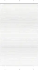 Pleated blind VidaXL model 4015521 white 120x200 cm — fabric width 119.4 cm