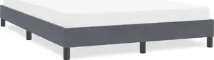 Каркас кровати VidaXL модель 4101356 тёмно‑серый велюровый для матраса 140x210 см
