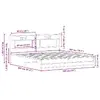 VidaXL gultas rāmis 3325109, ozols, 188x207 cm Photo 10