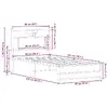 Каркас кровати VidaXL 4106901 — дуб, 96x2,07 м Photo 10