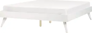Кровать Beliani BERRIC 140 x 200 см белая — двуспальная кровать 140x200