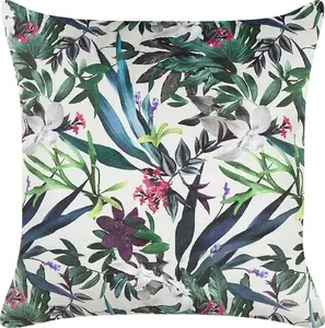 Decorative cushion Beliani GASTERIA 45 x 45 cm green - leaf pattern