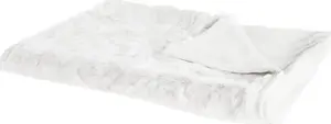 Плед Shumee TOURZA 180 x 220 см белый – вязаный домашний плед
