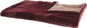Blanket Shumee TANTAN model, burgundy, 180 x 220 cm, polyester fleece